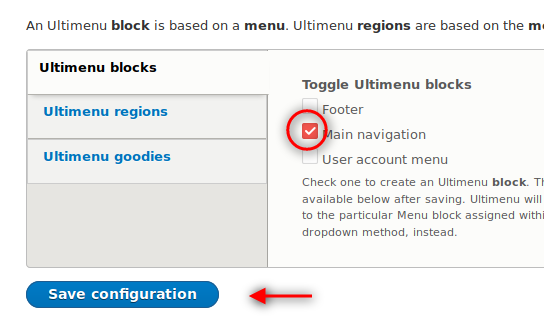 How to configure Ultimenu