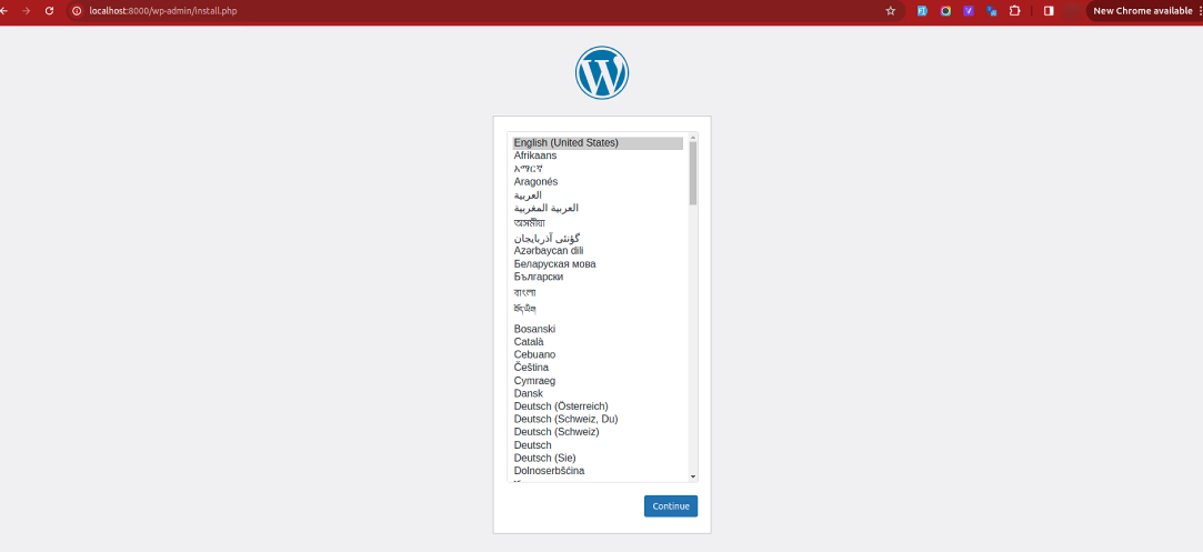 set up WordPress with docker